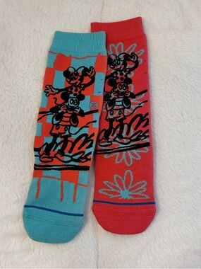 Stance Kids Mickey Mouse Red & Teal Crew Socks - Kids Large